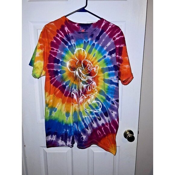 Disney Tops - Disney Parks DISNEYWORLD Short Sleeve Tee Shirt Tie Dye Mickey Mouse XL
